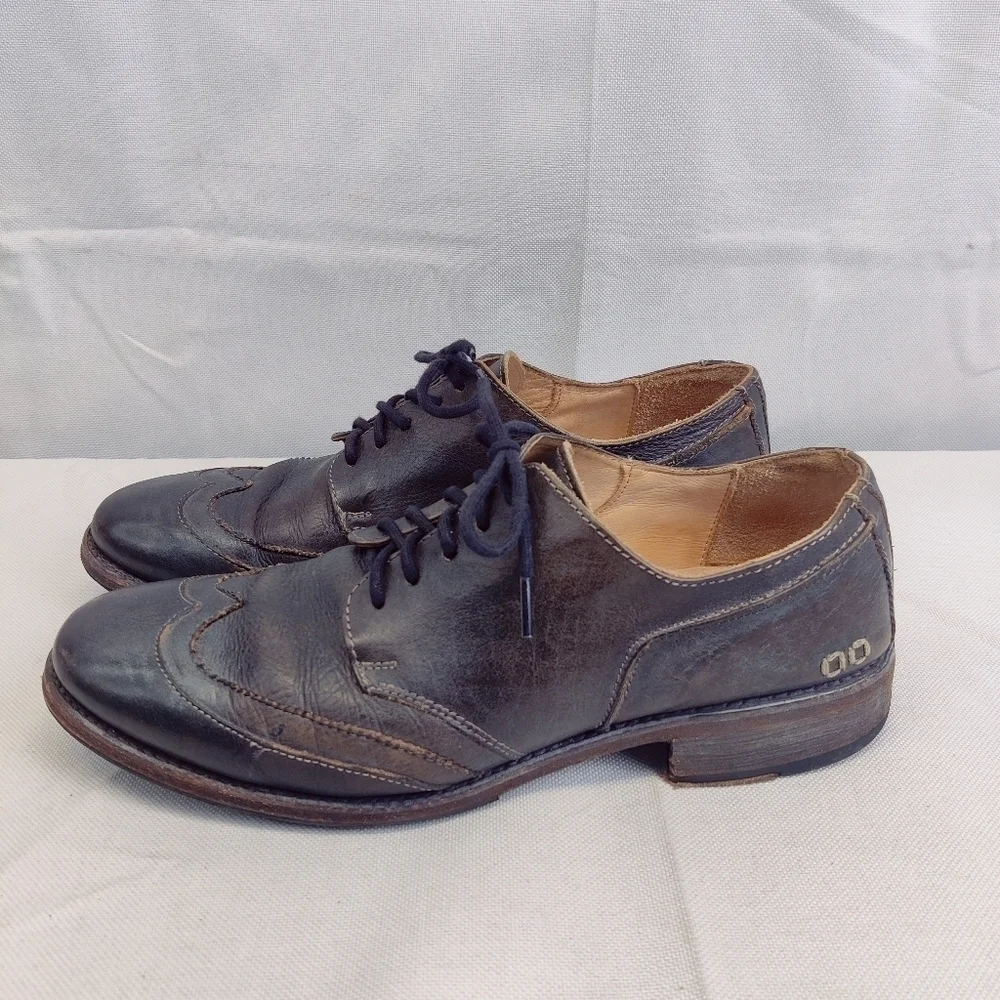 Bed Stu Men’s Wingtip Derby Oxford Shoes Sz 10.5 Distressed Leather Vibram Sole